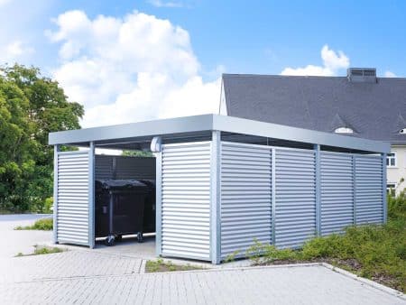 Einhausung für Mülltonnen