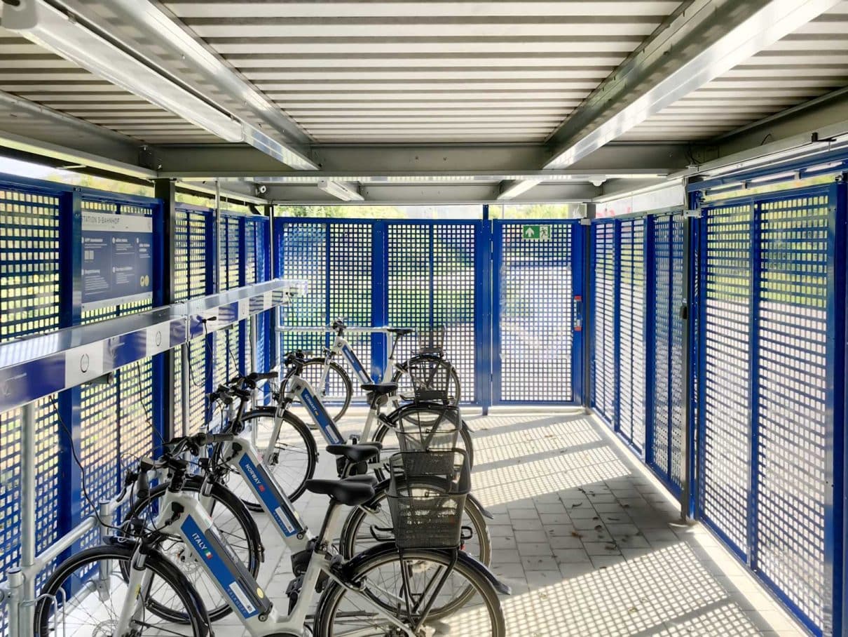 Fahrradeinhausung Innenansicht