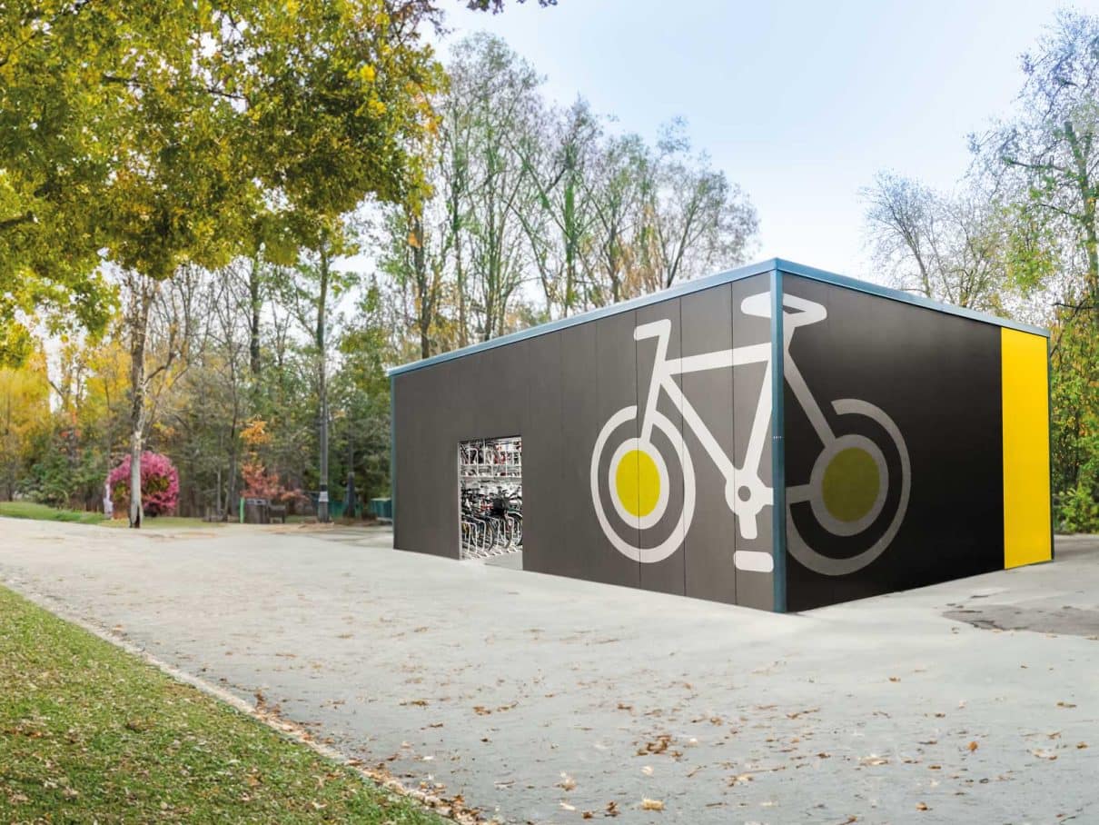 Fahrradparkhaus extended isoliert