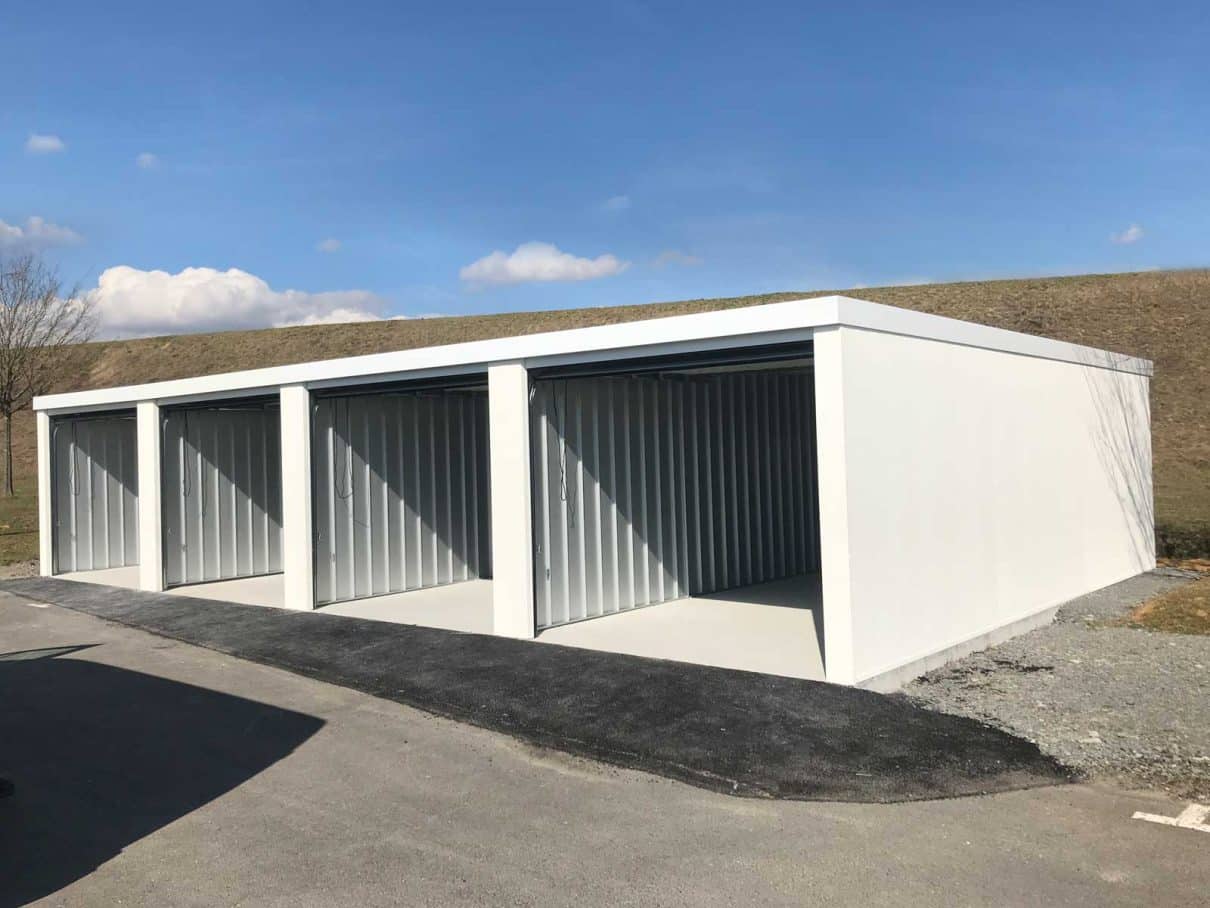 4er Fertiggarage mit Trennwänden