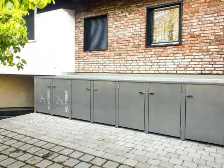 Rollatorbox-/Mülltonnenbox-Kombination