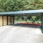 Doppelcarport mit einer Breite von 8,03 Metern ohne Mittelstütze