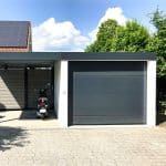 Anbaucarport an vorhandene Betongarage
