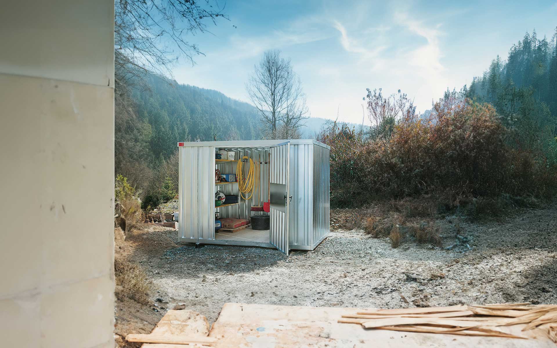 Der Materialcontainer von Siebau