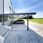 Carport von Siebau als Reihenanlage für mehrere Stellplätze