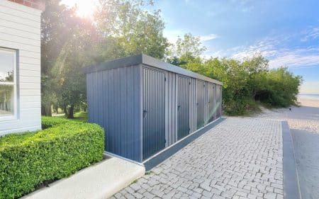 MZH Geräteschuppen Metall für Ferienwohnung