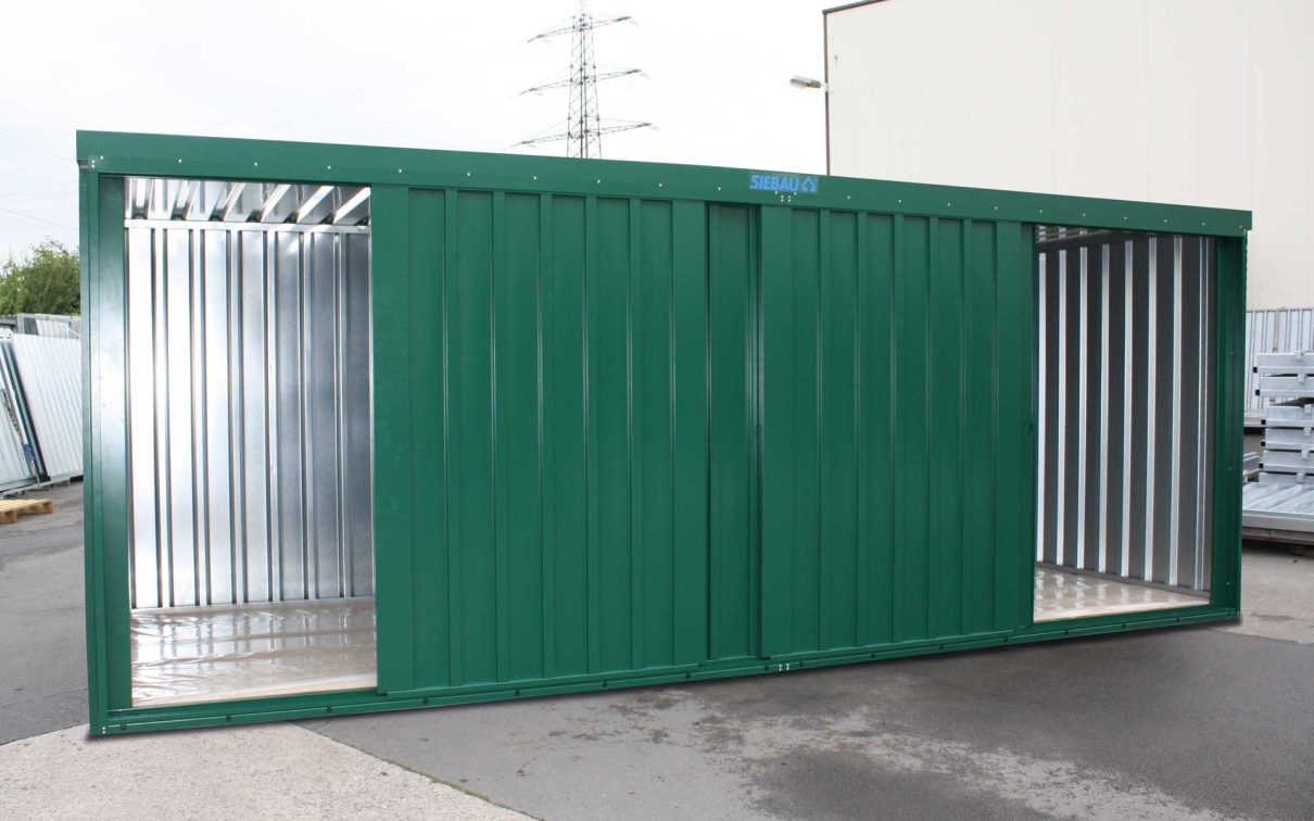 Materialcontainer mit Schiebetür