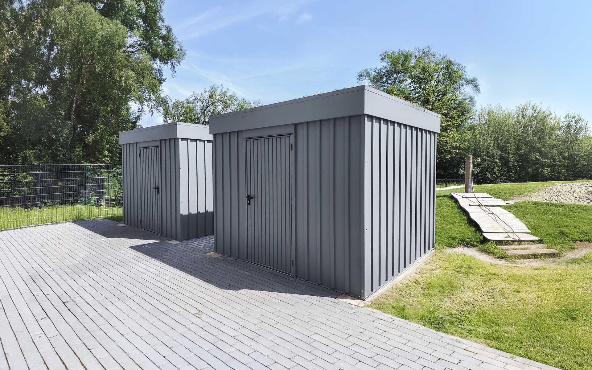 Gerätehaus MZH in pulverbeschichtet