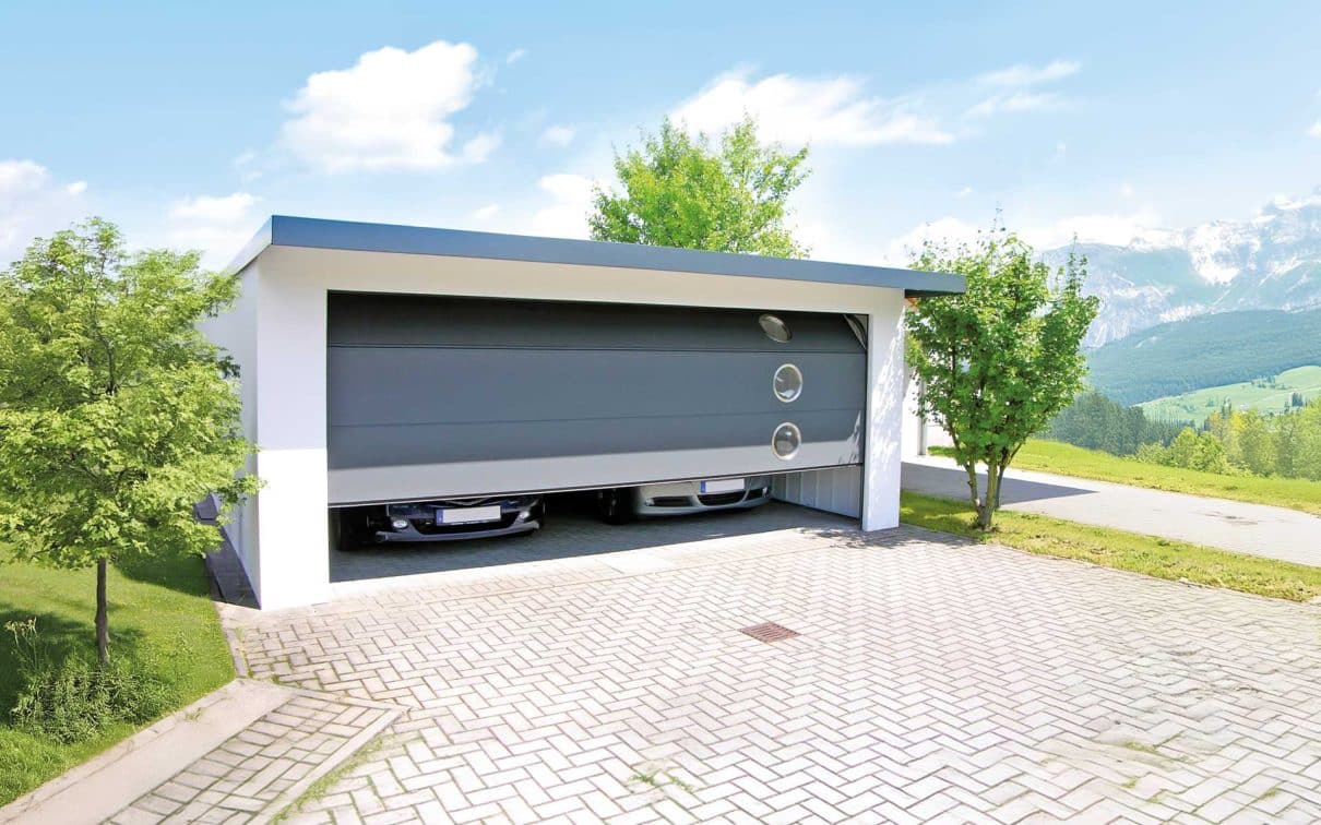 Fertiggarage Metall als Doppelgarage