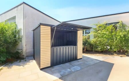 Gardenboxx Gerätehaus Metall mit Verkaufsklappe